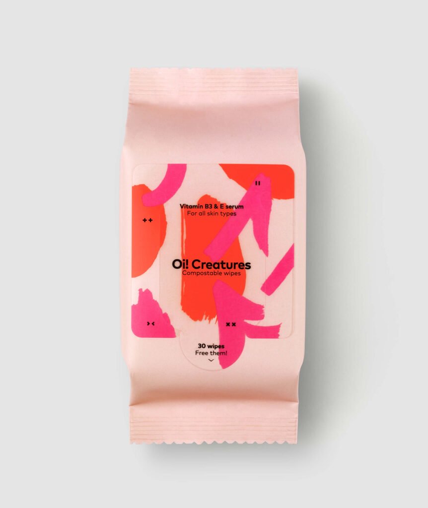 Packaging ecológico de toallitas con papel biodegradable para Avery Dennison