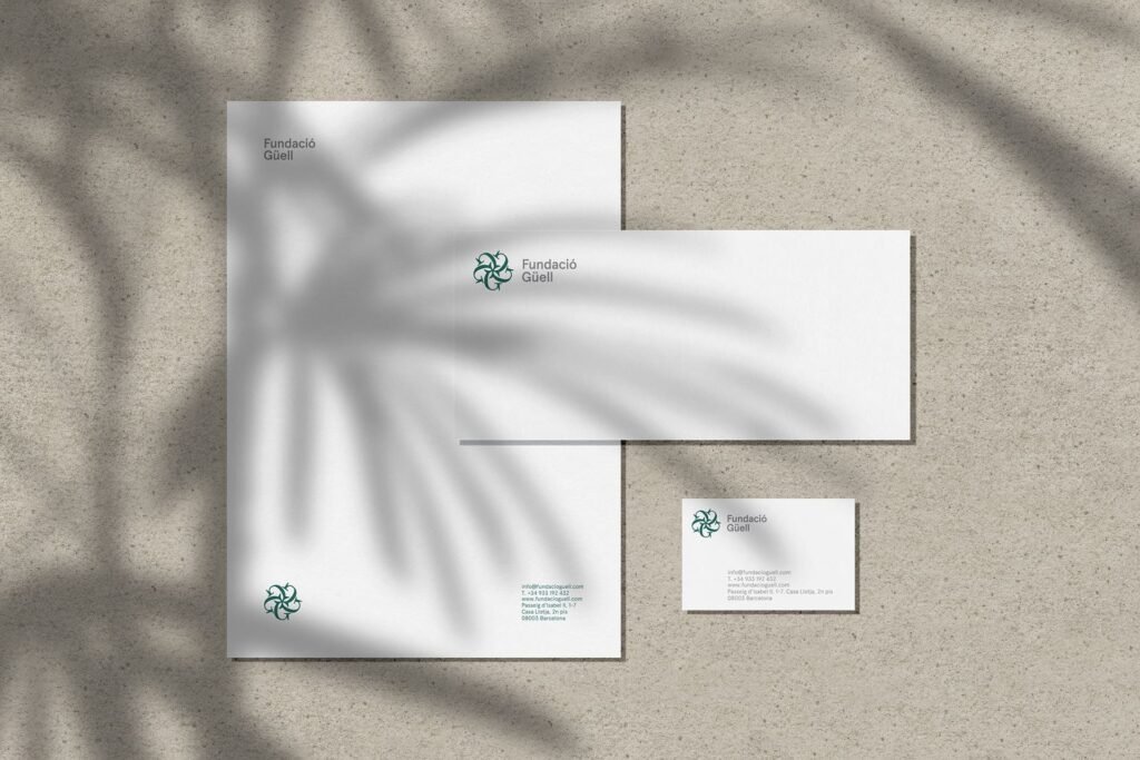 Rebranding de la papelería corporativa Fundació Güell