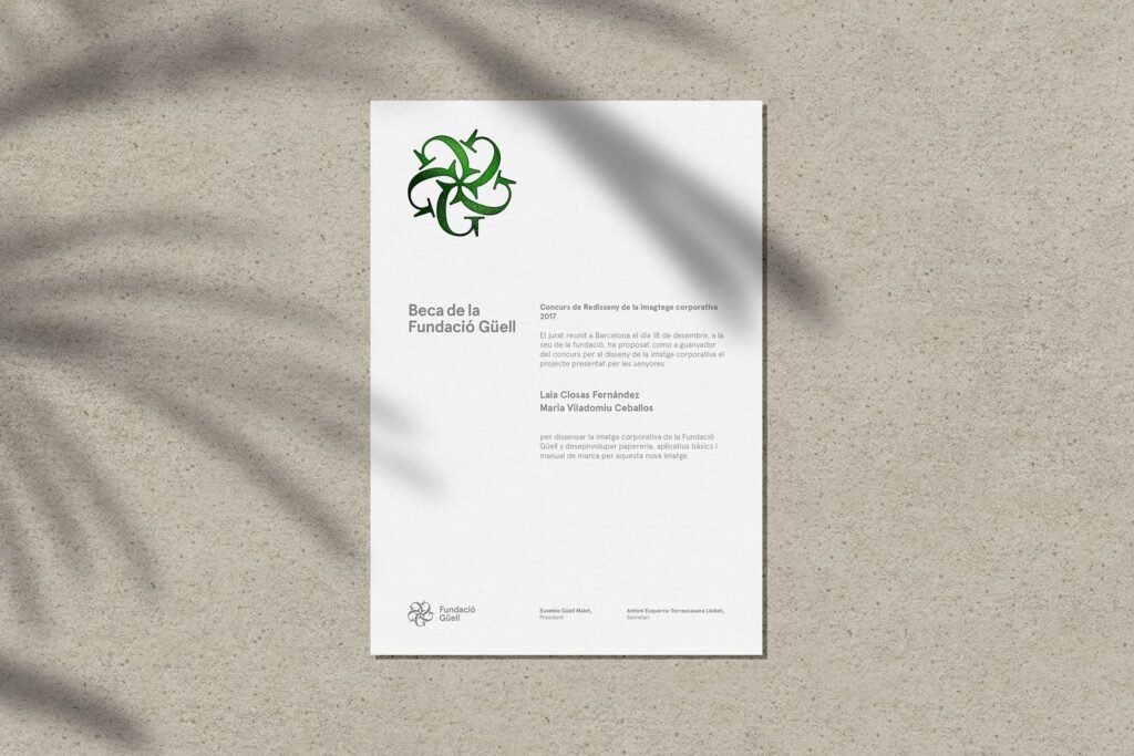 Material de branding corporativo Fundació Güell