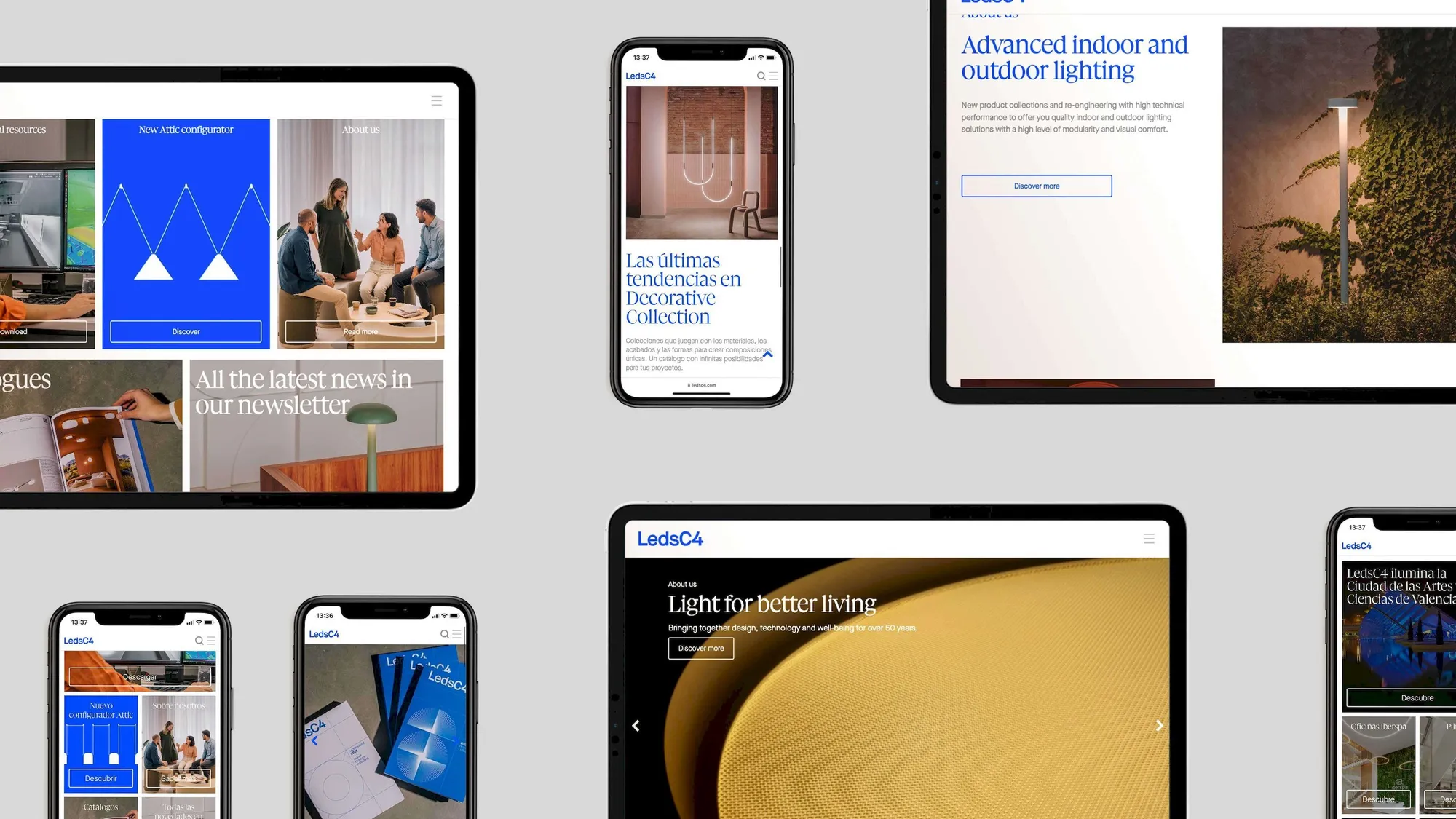 Diseño web para LedsC4 con identidad visual renovada